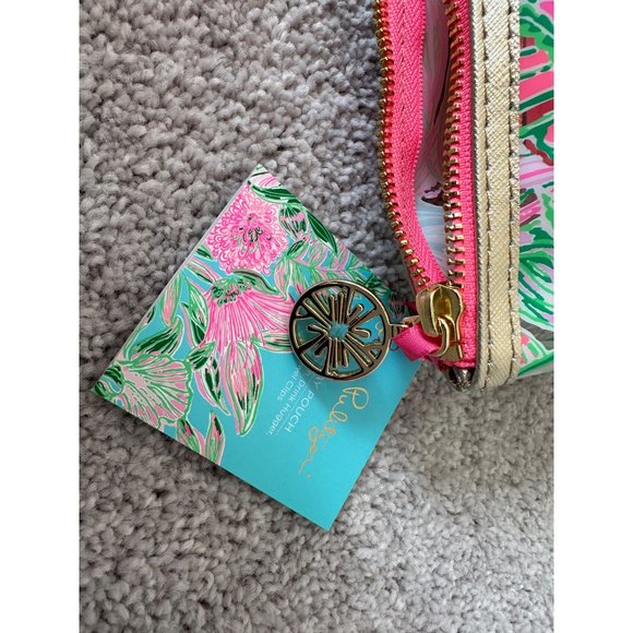 Lilly Pulitzer New Beach Day Pouch w/ Inside Pouch, Drink Holder, Towel Clips - Picture 4 of 15